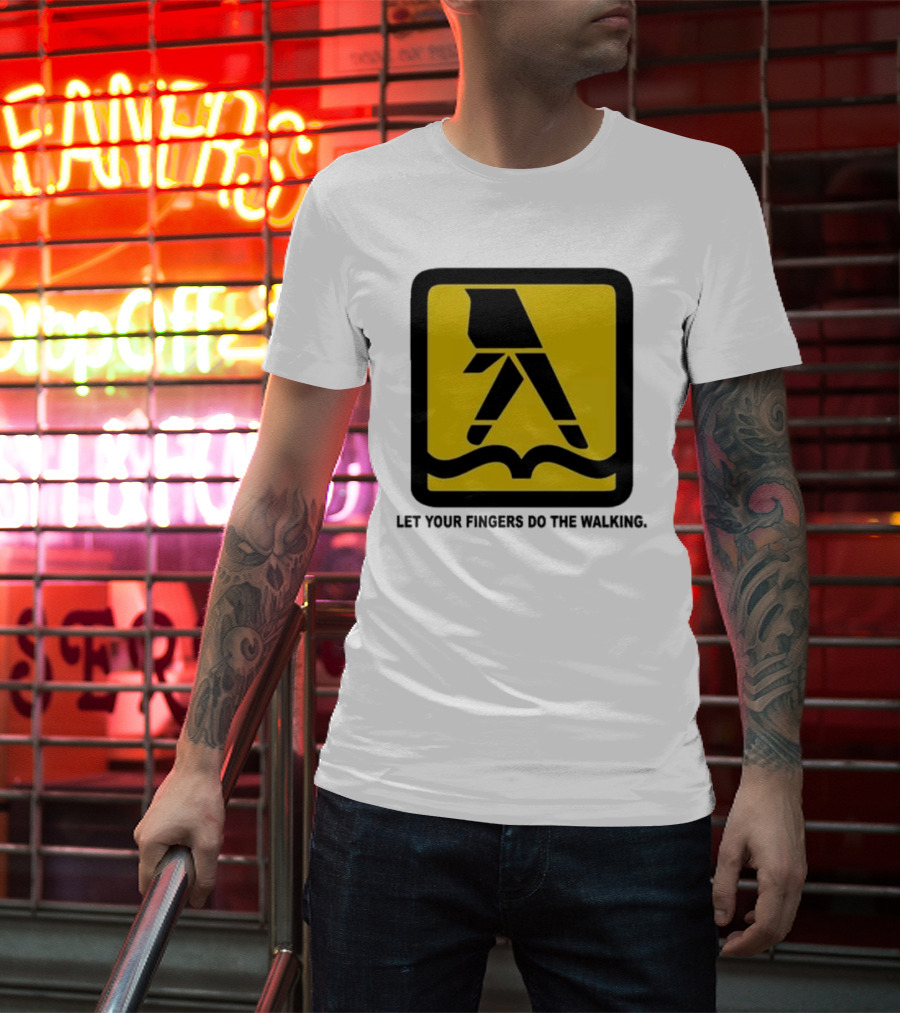 Yellow Pages Let Your Fingers Do The Walking Iconic T-Shirt