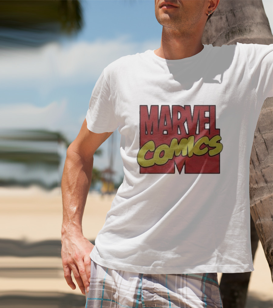 Marvel Comics Retro 1990 Bold Red Yellow T-Shirt