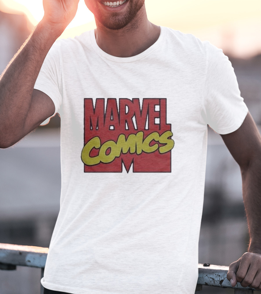 Marvel Comics Retro 1990 Bold Red Yellow T-Shirt