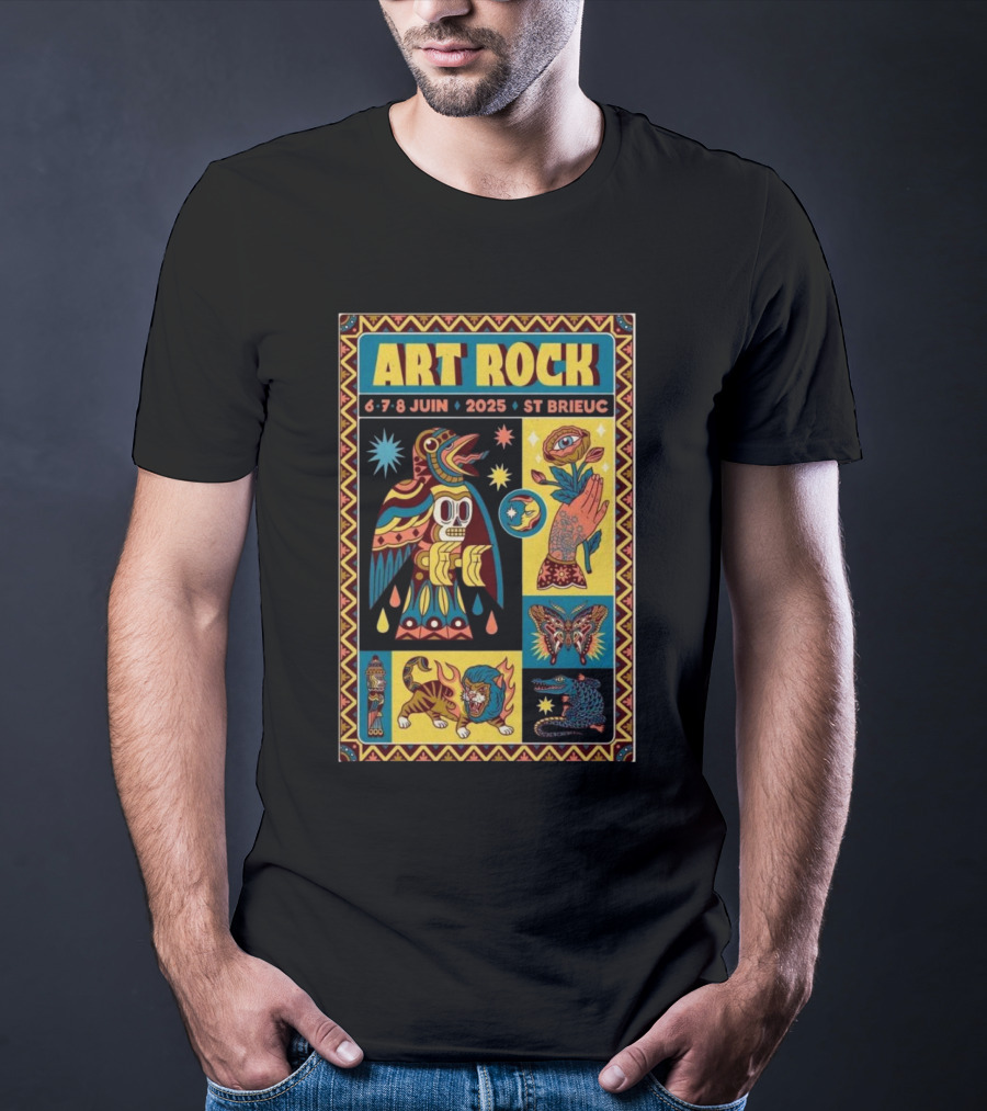 Art Rock Festival 2025 St Brieuc June 6-8 Bretagne France T-Shirt