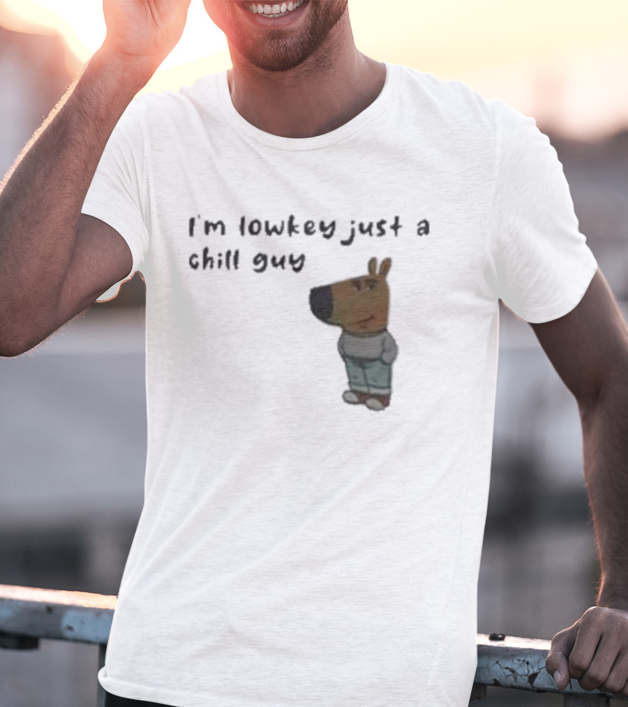Chill Guy Dog I'm Lowkey Just A Chill Guy Animal Crossing Inspired Character T-Shirt