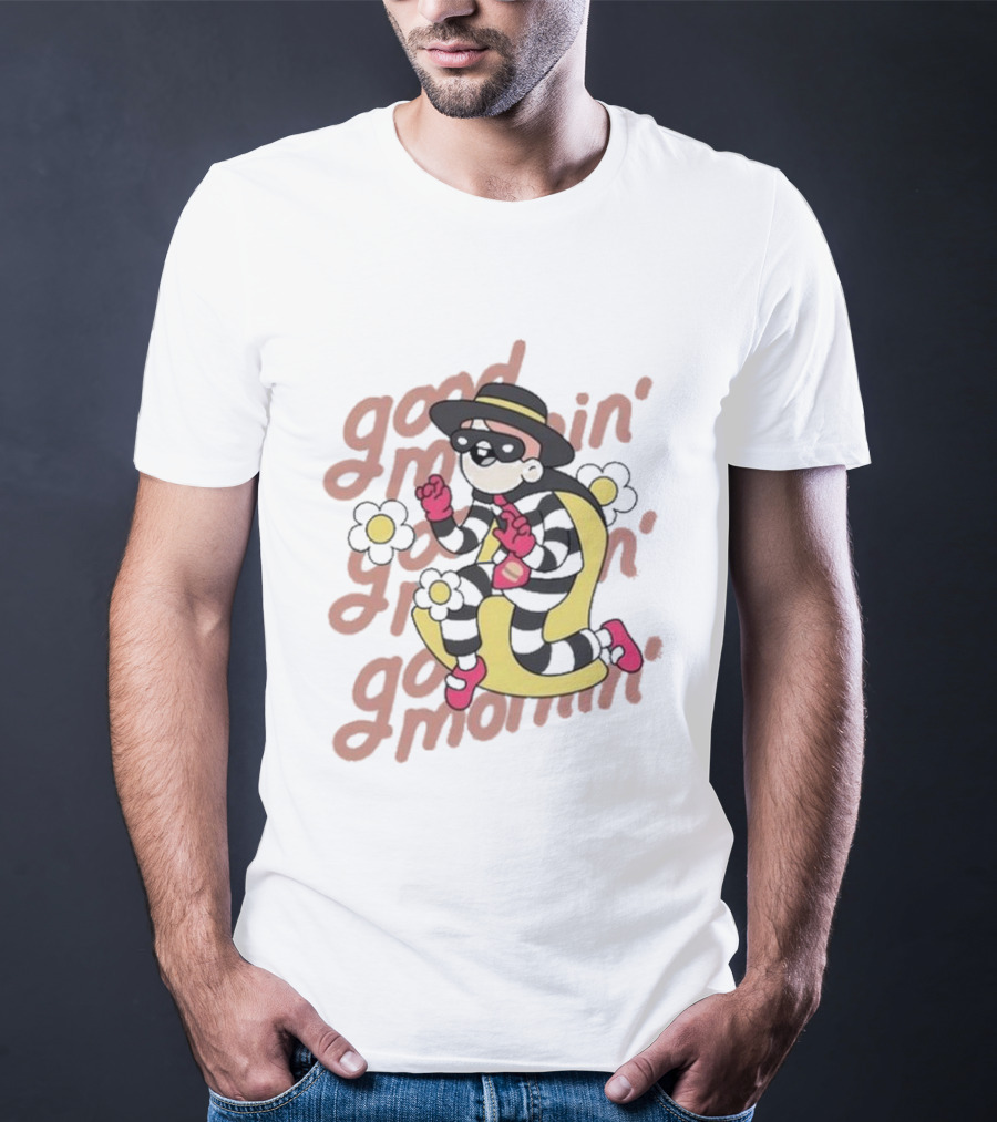 Doodles X McDonald’s Good Mornin’ Hamburglar With Flowers T-Shirt