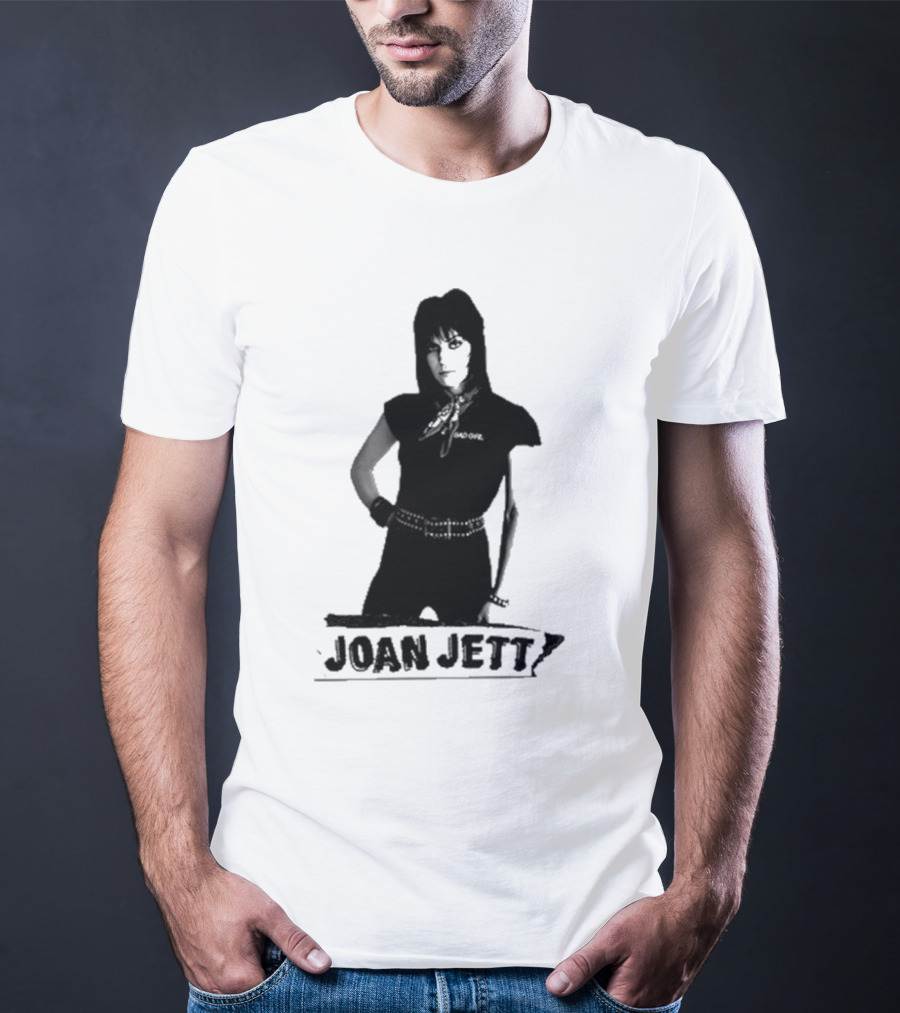 Joan Jett Crimson And Clover Photo Joan Jett Black And White Image T-Shirt
