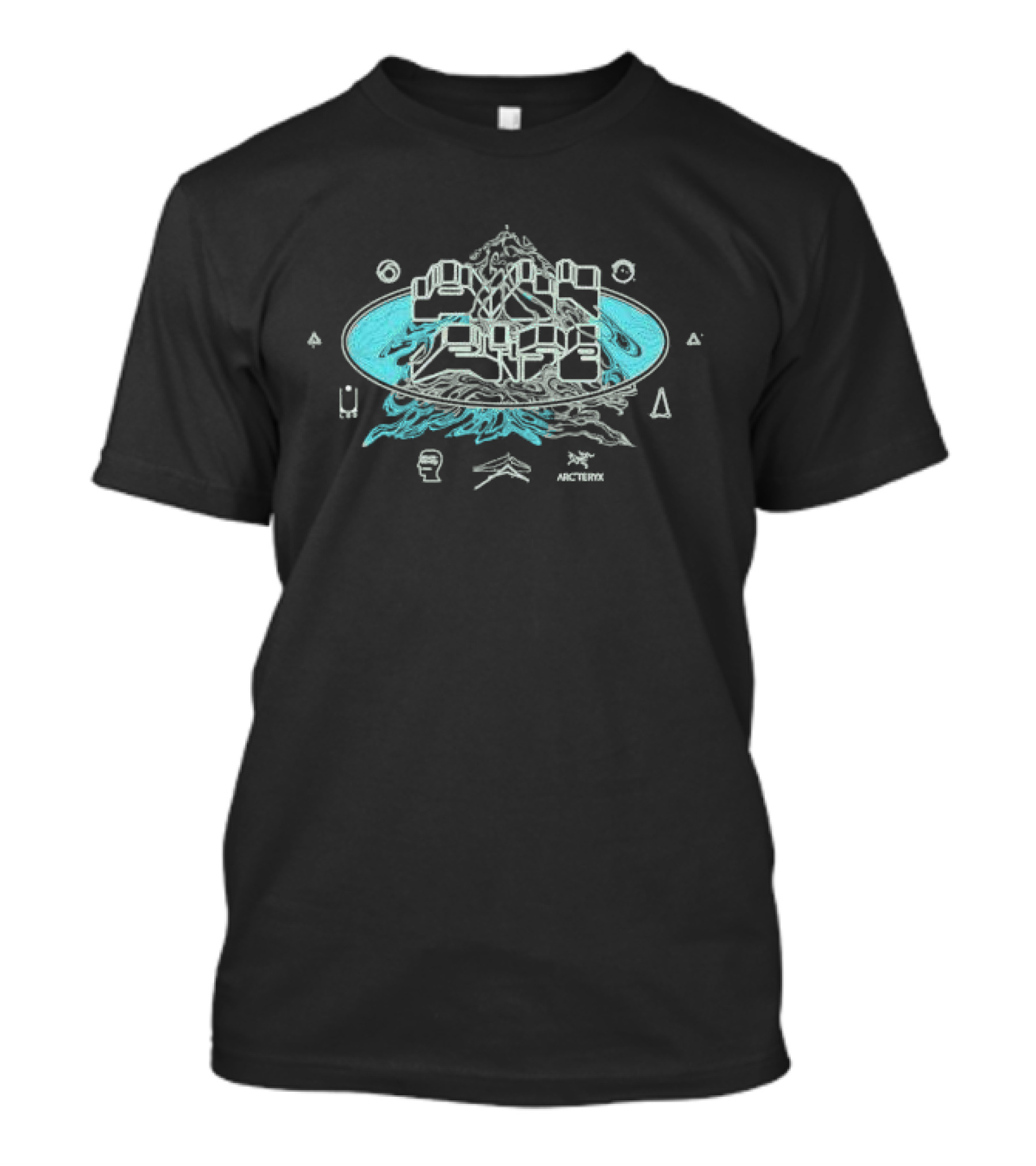 Brain Dead Arc'teryx All Rise Long Beach Psychedelic Mountain T-Shirt