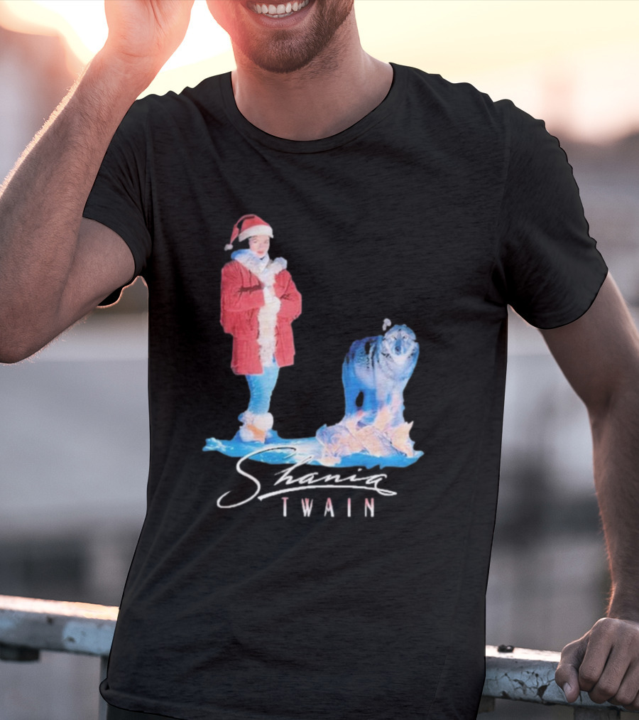 Shania Twain Holiday Santa Suit And Wolf T-Shirt