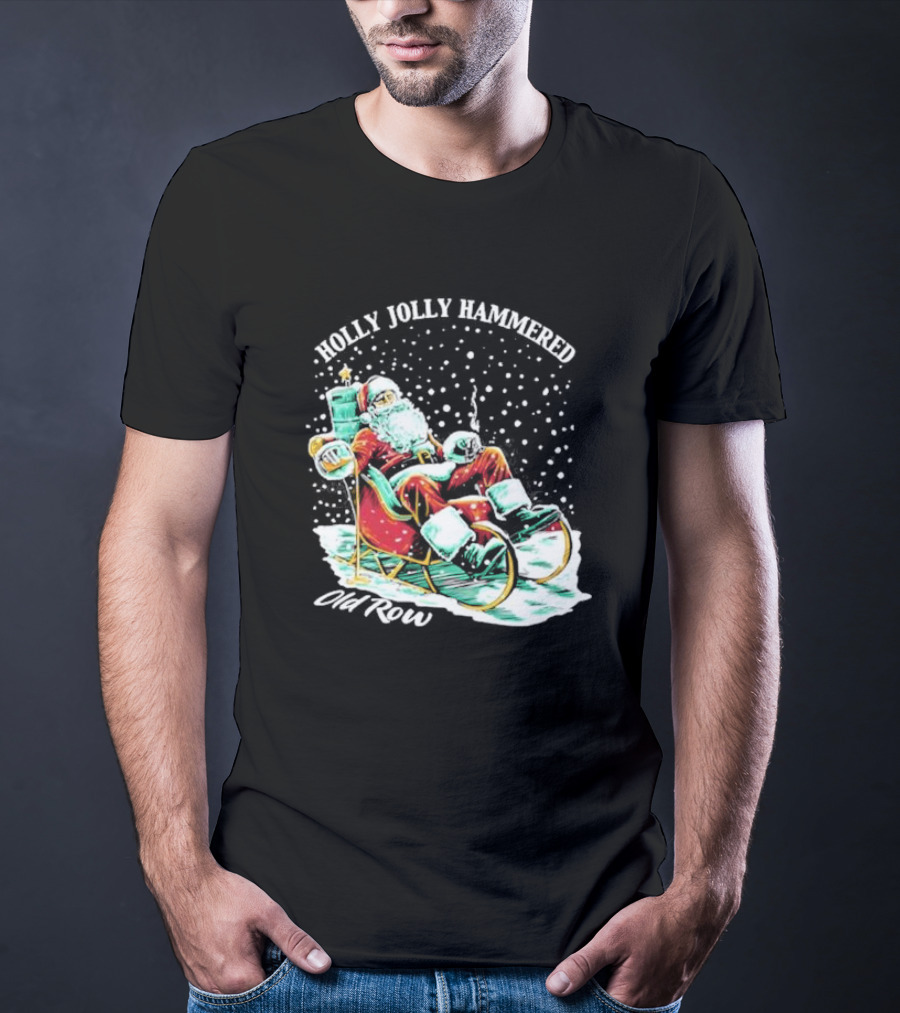 Holly Jolly Hammered Santa Old Row T-Shirt