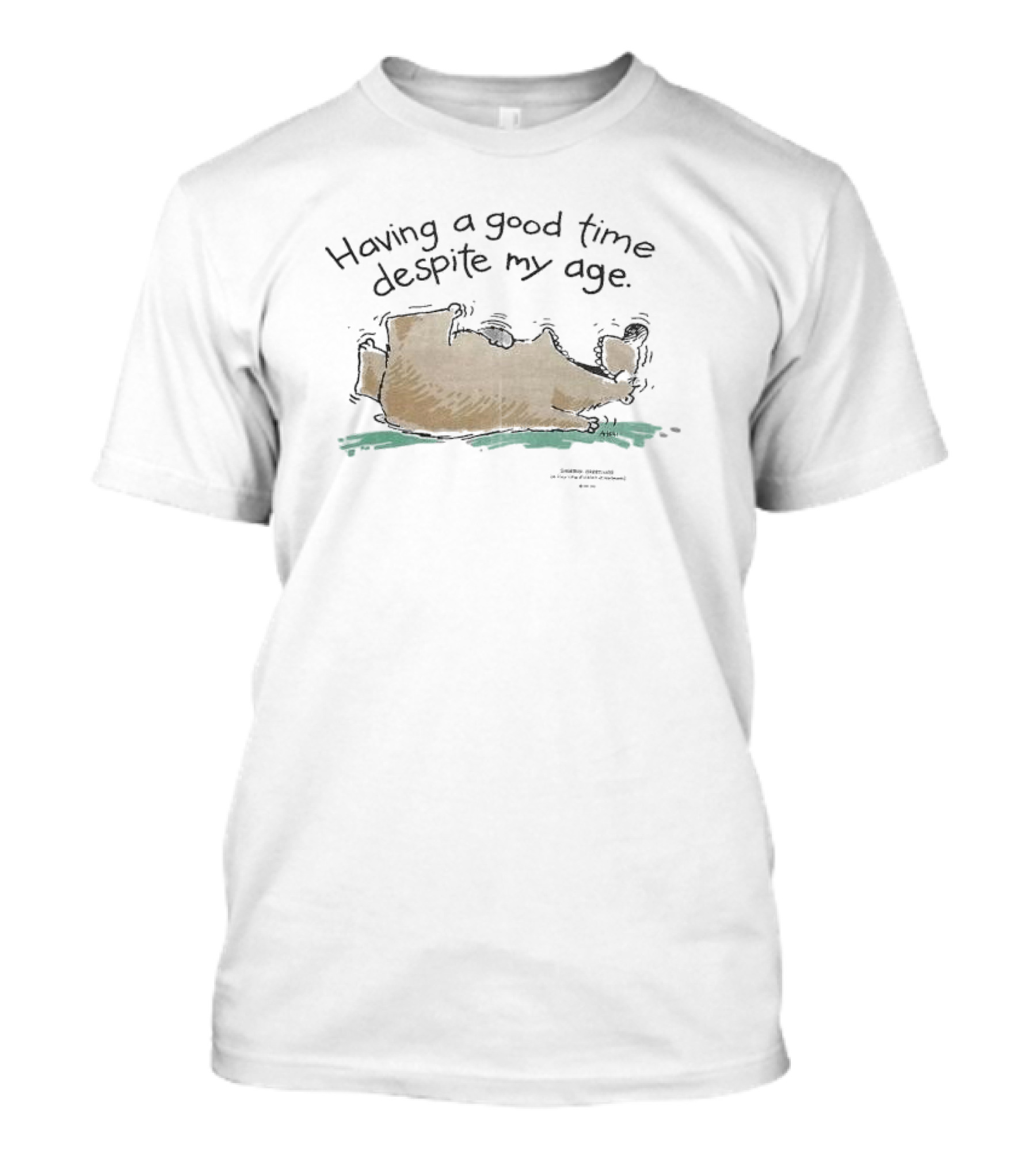 Having A Good Time Despite My Age Funny Bear Relaxing T-Shirt