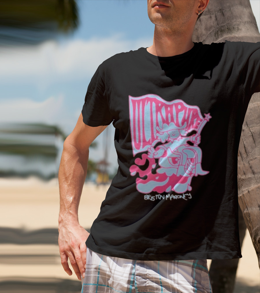 Briston Maroney Ultrapure Pink And Blue Caricature T-Shirt