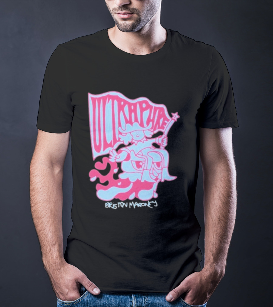 Briston Maroney Ultrapure Pink And Blue Caricature T-Shirt