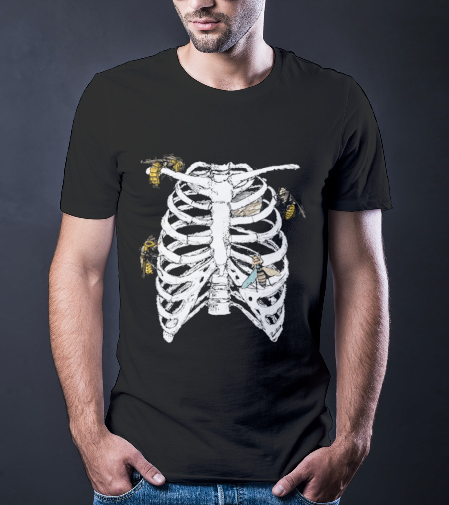 Happenstance Haven His Ribcage With Hornets Nest Inside T-Shirt