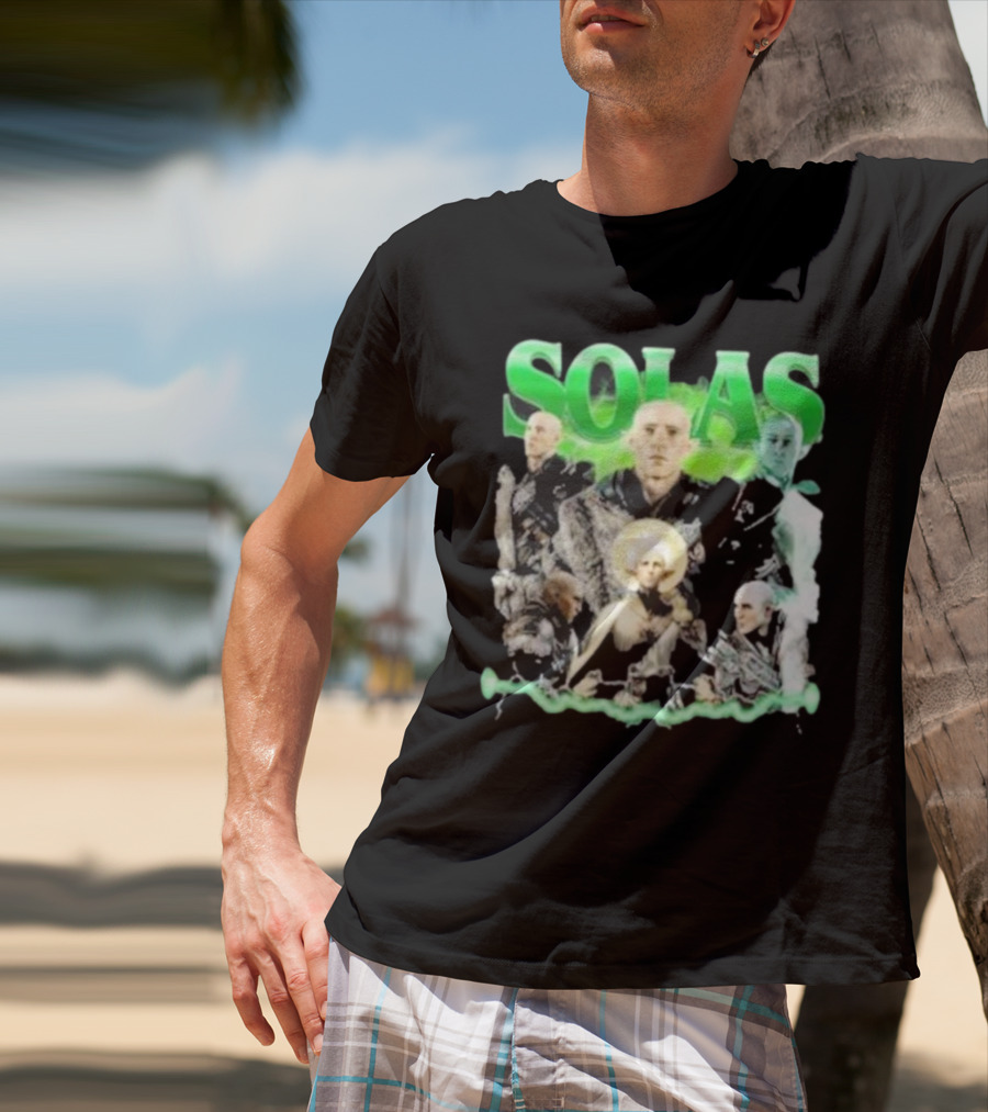 Solas Dragon Age Multiple Portraits Green Aesthetic Fan T-Shirt