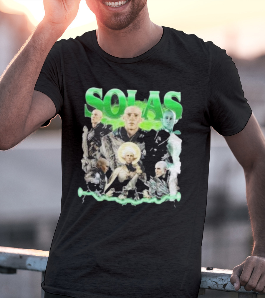 Solas Dragon Age Multiple Portraits Green Aesthetic Fan T-Shirt