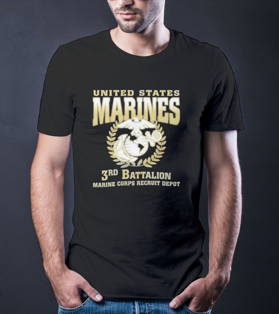 United States Marines 3rd Battalion Marine Corps Recruit Depot Emblem T-Shirt