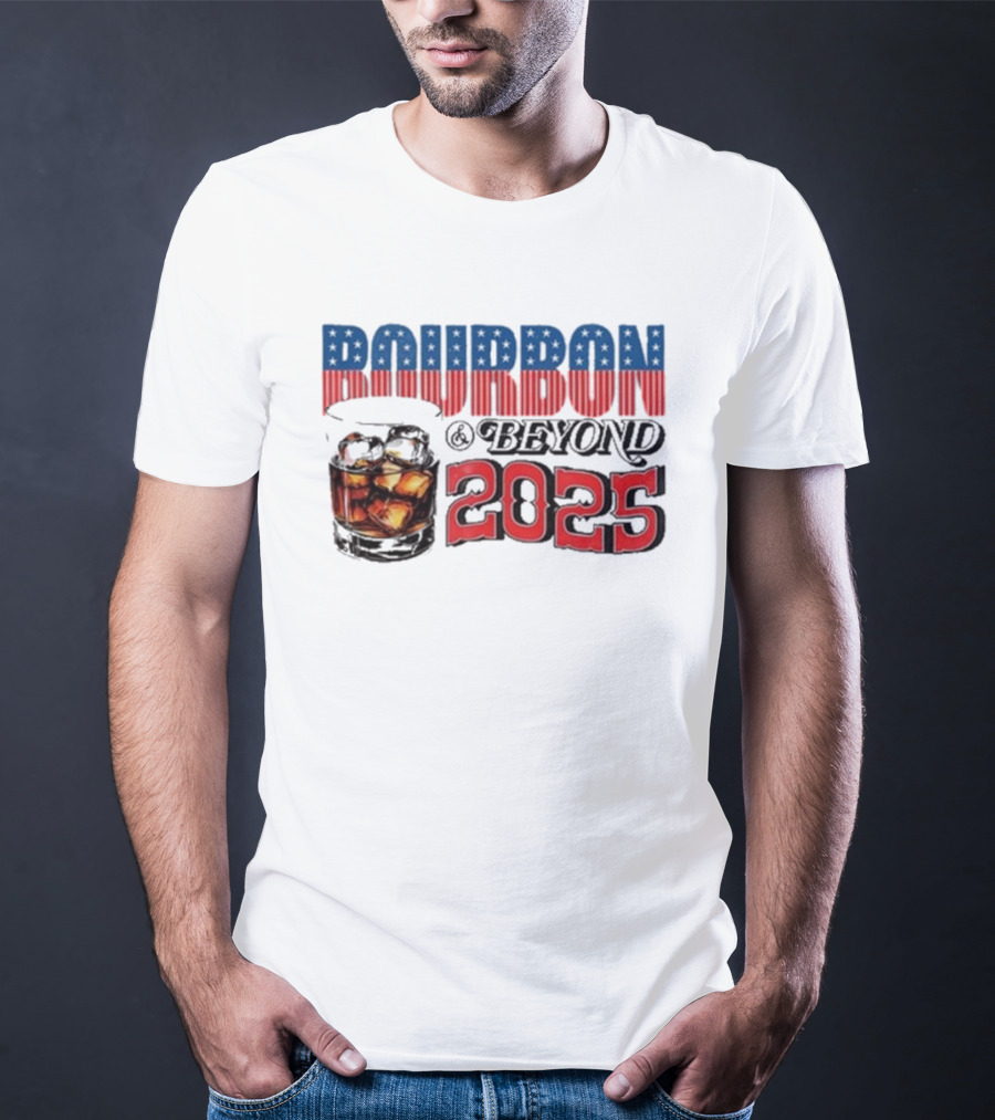 Bourbon And Beyond 2025 Stars And Stripes Whiskey Glass T-Shirt