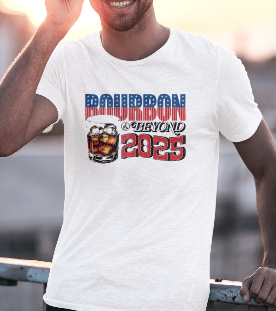 Bourbon And Beyond 2025 Stars And Stripes Whiskey Glass T-Shirt