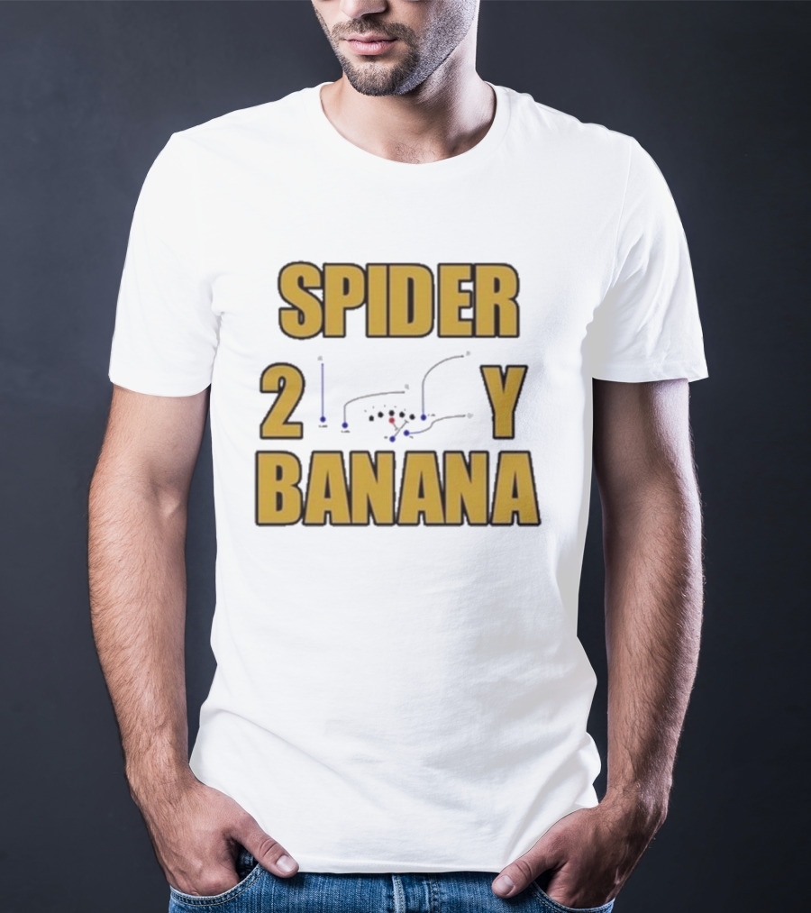 Jon Gruden Spider 2 Y Banana Football Play Diagram T-Shirt