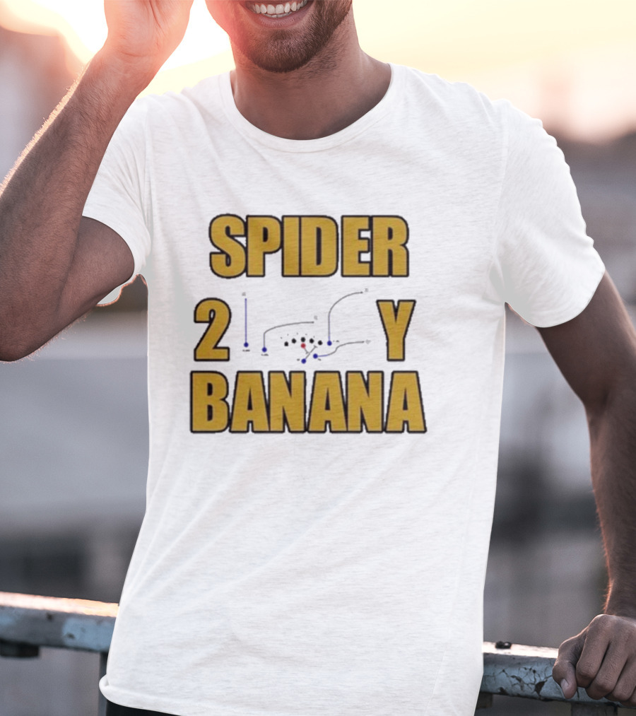 Jon Gruden Spider 2 Y Banana Football Play Diagram T-Shirt