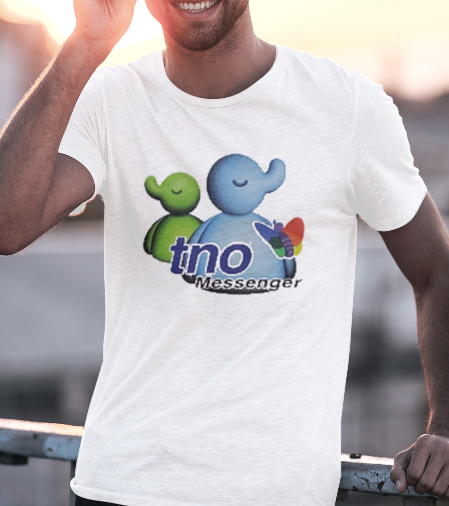 TNO Messenger Cute Elephant Avatars With Colorful Butterfly T-Shirt