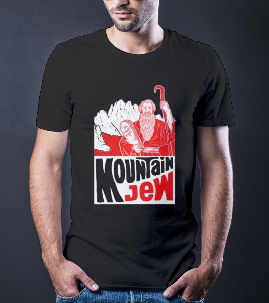 Nwt Mountain Jew Nature Old Men Cool Moses With Ten Commandments T-Shirt