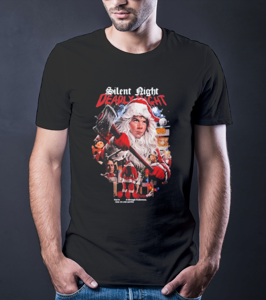 Silent Night Deadly Night Gutter Garbs Christmas Horror Santa Axe T-Shirt