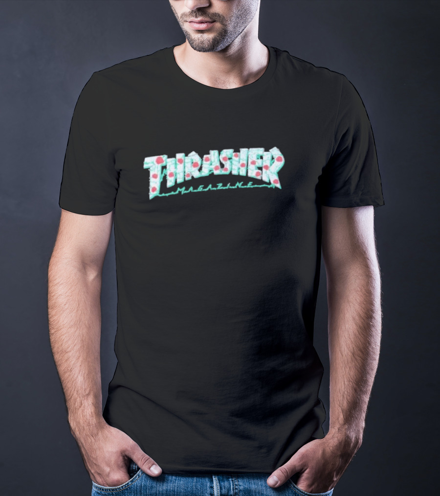 Thrasher Magazine Zombie-Inspired Text T-Shirt