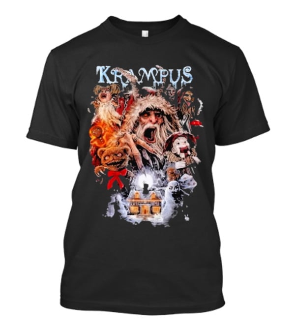 Krampus You Better Watch Out Holiday Horror Icons Christmas Monster Scene T-Shirt