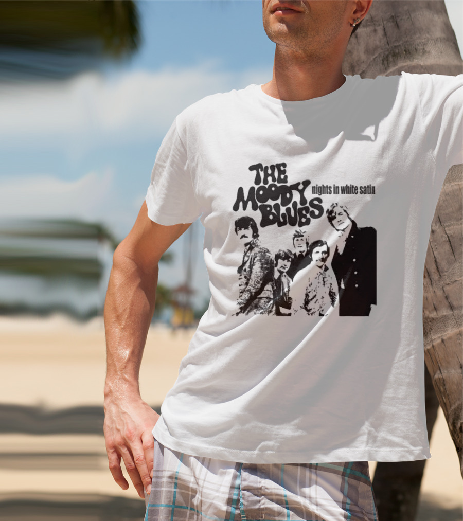 The Moody Blues Nights In White Satin Vintage Band Photo T-Shirt