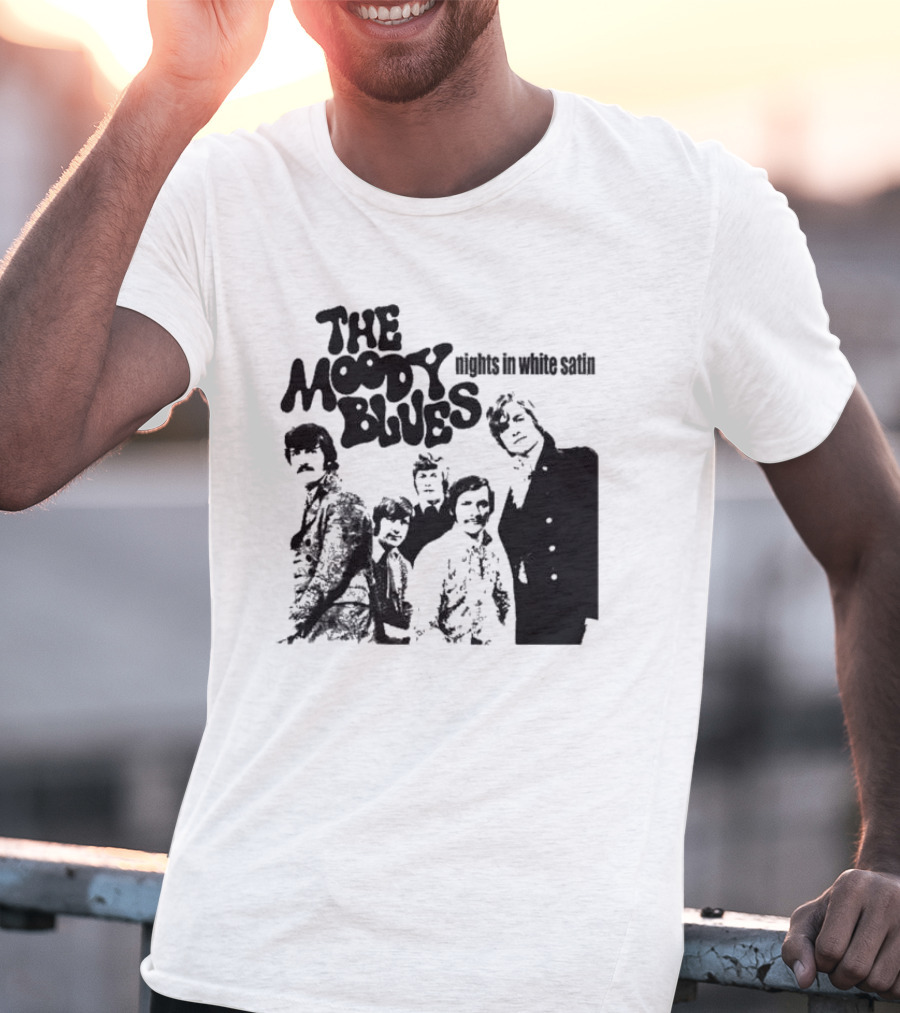 The Moody Blues Nights In White Satin Vintage Band Photo T-Shirt