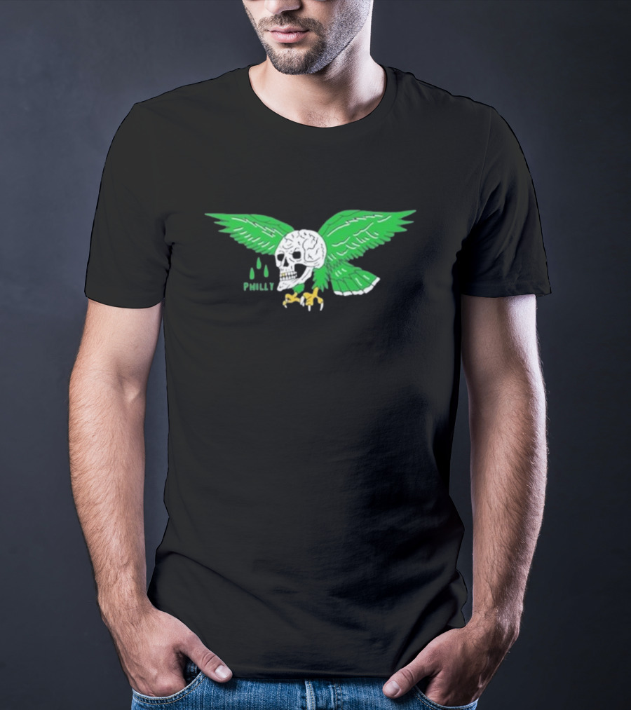 Heavyslime Philly Eagle Skull Wings T-Shirt