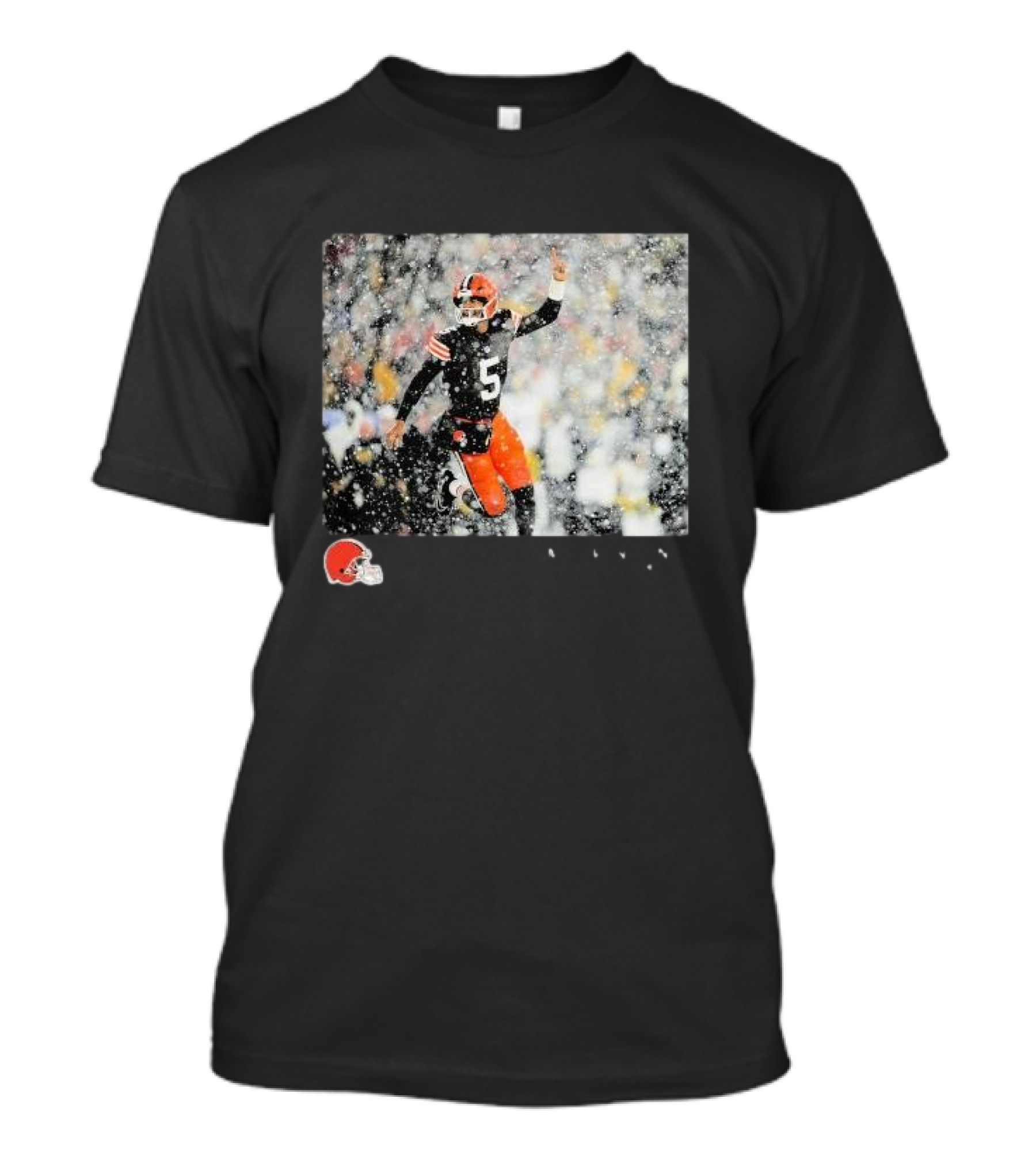 Cleveland Browns Jameis Winston NFL Week 12 Snow Game Action T-Shirt