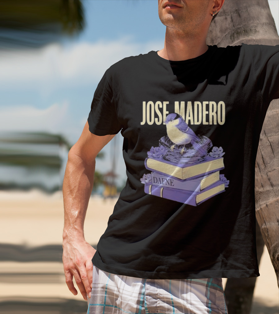 José Madero Dafne Bird On Books T-Shirt