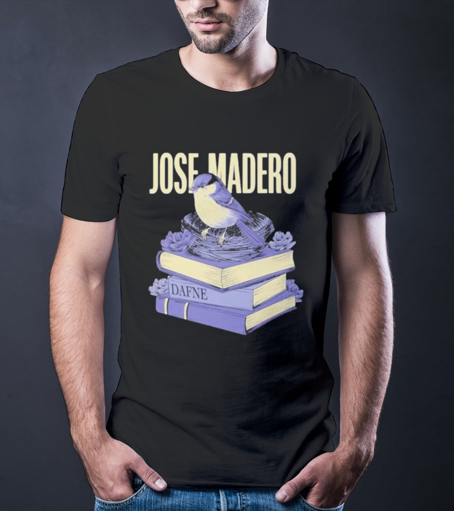 José Madero Dafne Bird On Books T-Shirt