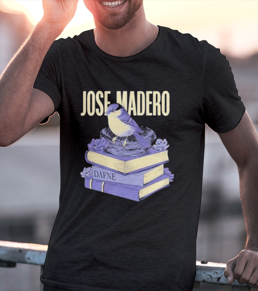 José Madero Dafne Bird On Books T-Shirt