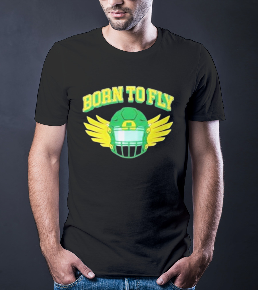 Born To Fly Football Helmet With Wings T-Shirt