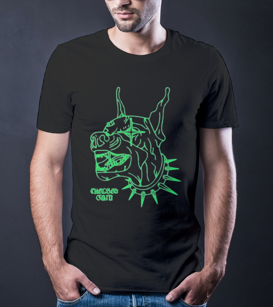 Chelsea Grin Neon Doberman Spiked Collar T-Shirt