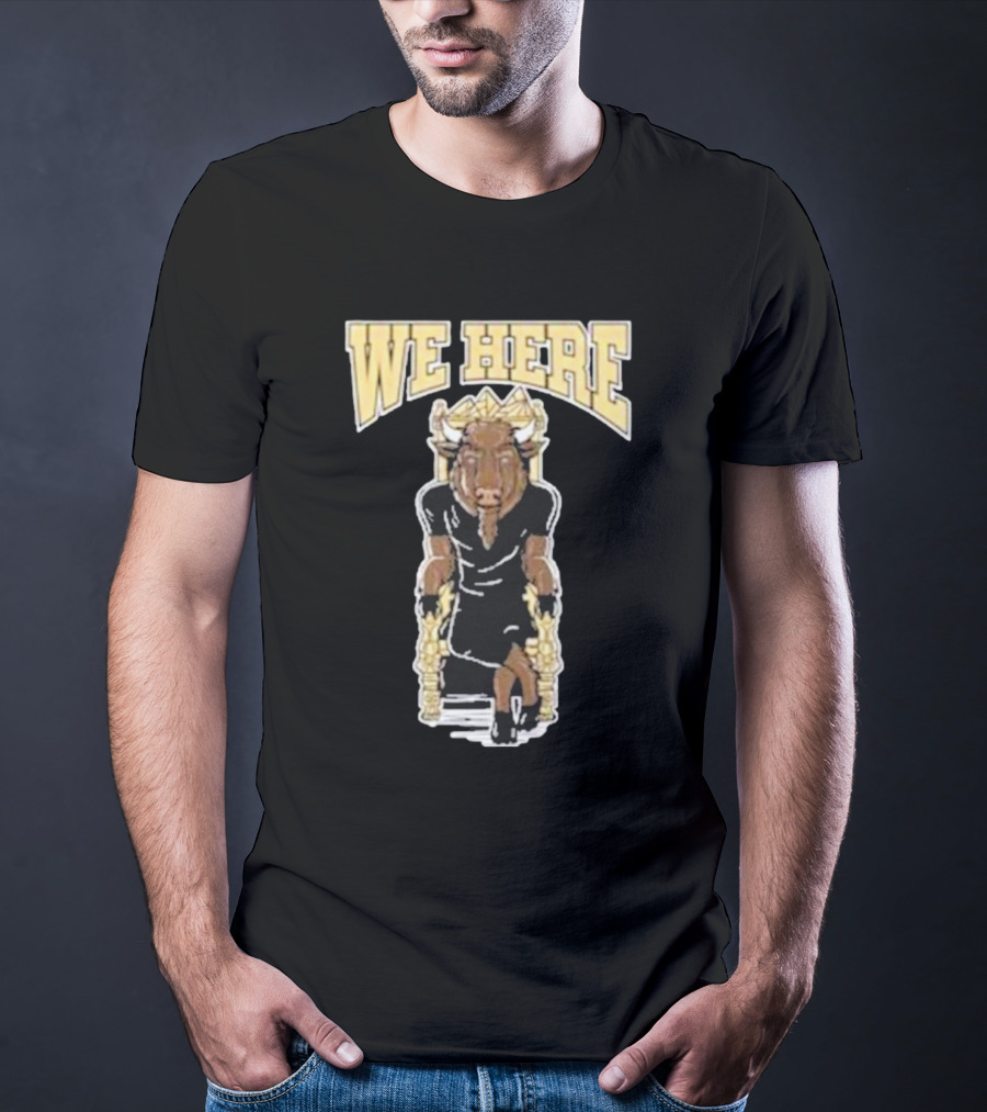 WE HERE Buffalo Bull King On Throne T-Shirt