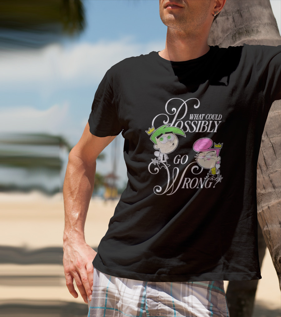 What Could Possibly Go Wrong Fairy OddParents Cosmo And Wanda T-Shirt