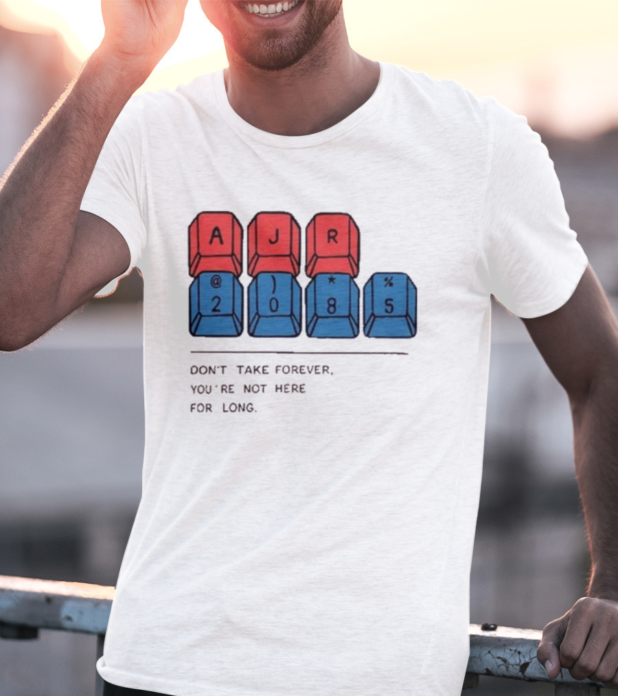 AJR Brothers 2085 Livestream Don't Take Forever Keyboard Keys T-Shirt