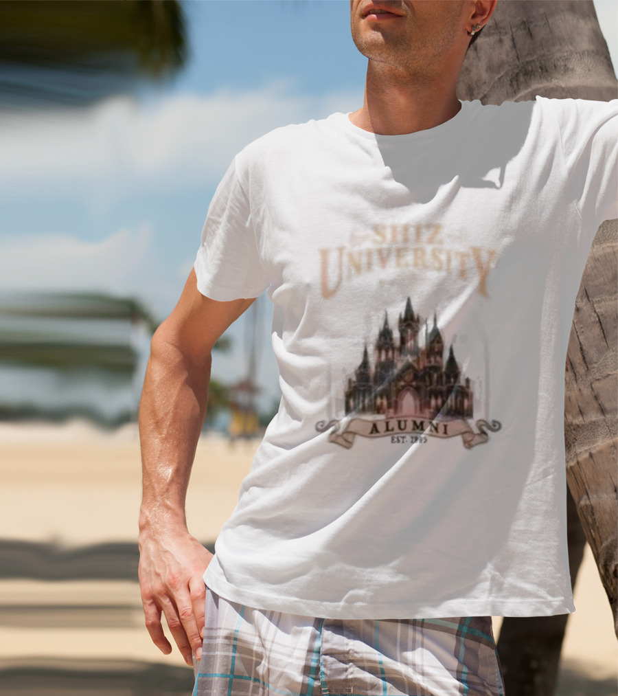 Shiz University Alumni Est 1995 Gothic Castle Emblem T-Shirt