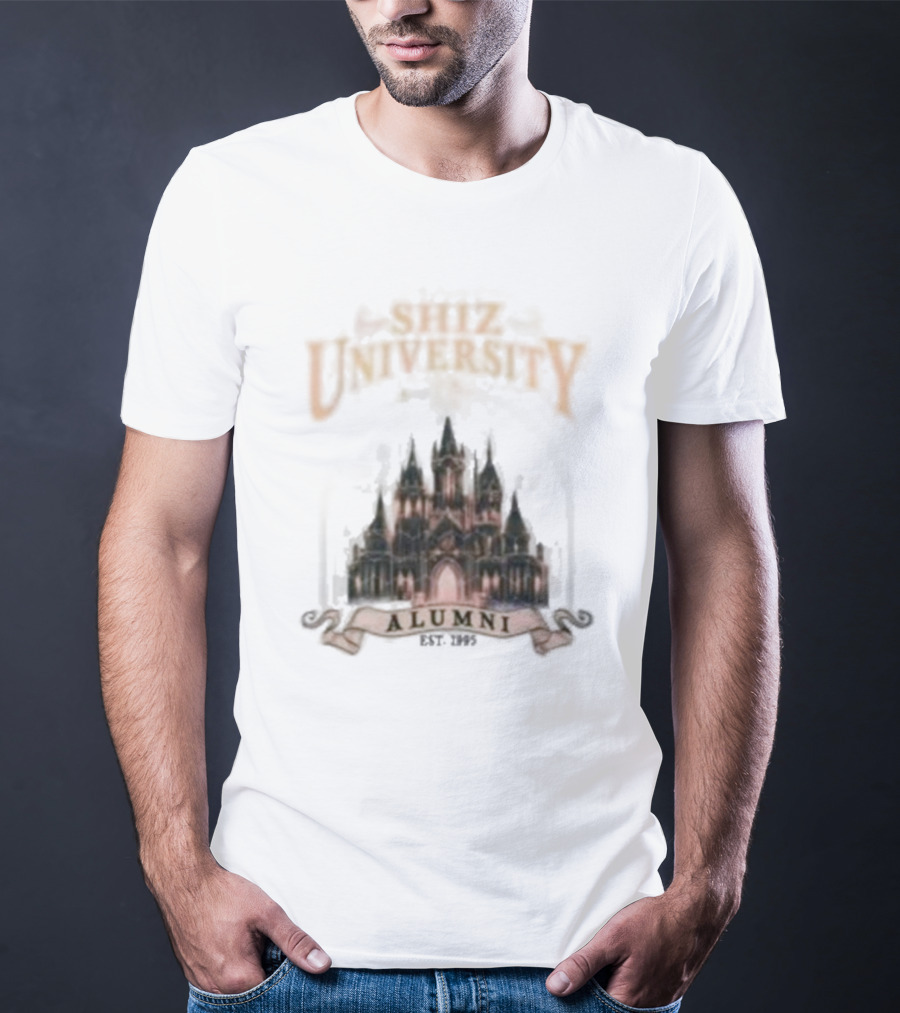Shiz University Alumni Est 1995 Gothic Castle Emblem T-Shirt