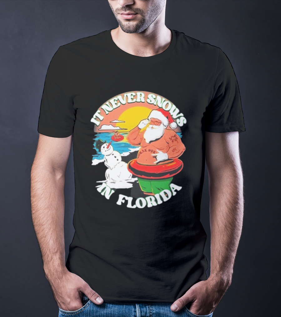New Found Glory Santa Sunbathing It Never Snows In Florida T-Shirt