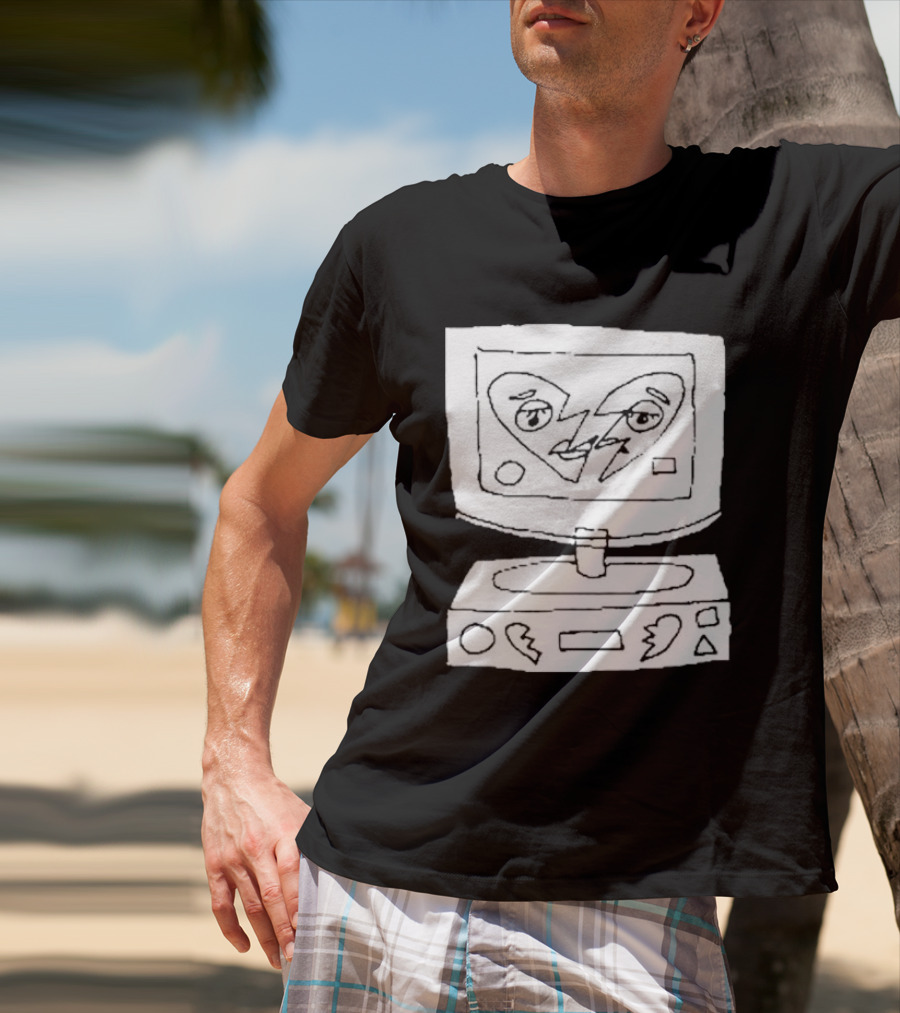 James Marriott Broken Heart Sketch Retro Computer T-Shirt