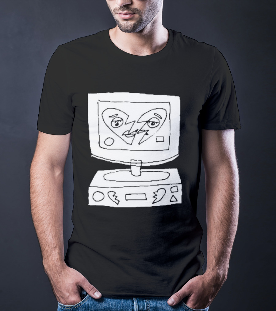 James Marriott Broken Heart Sketch Retro Computer T-Shirt
