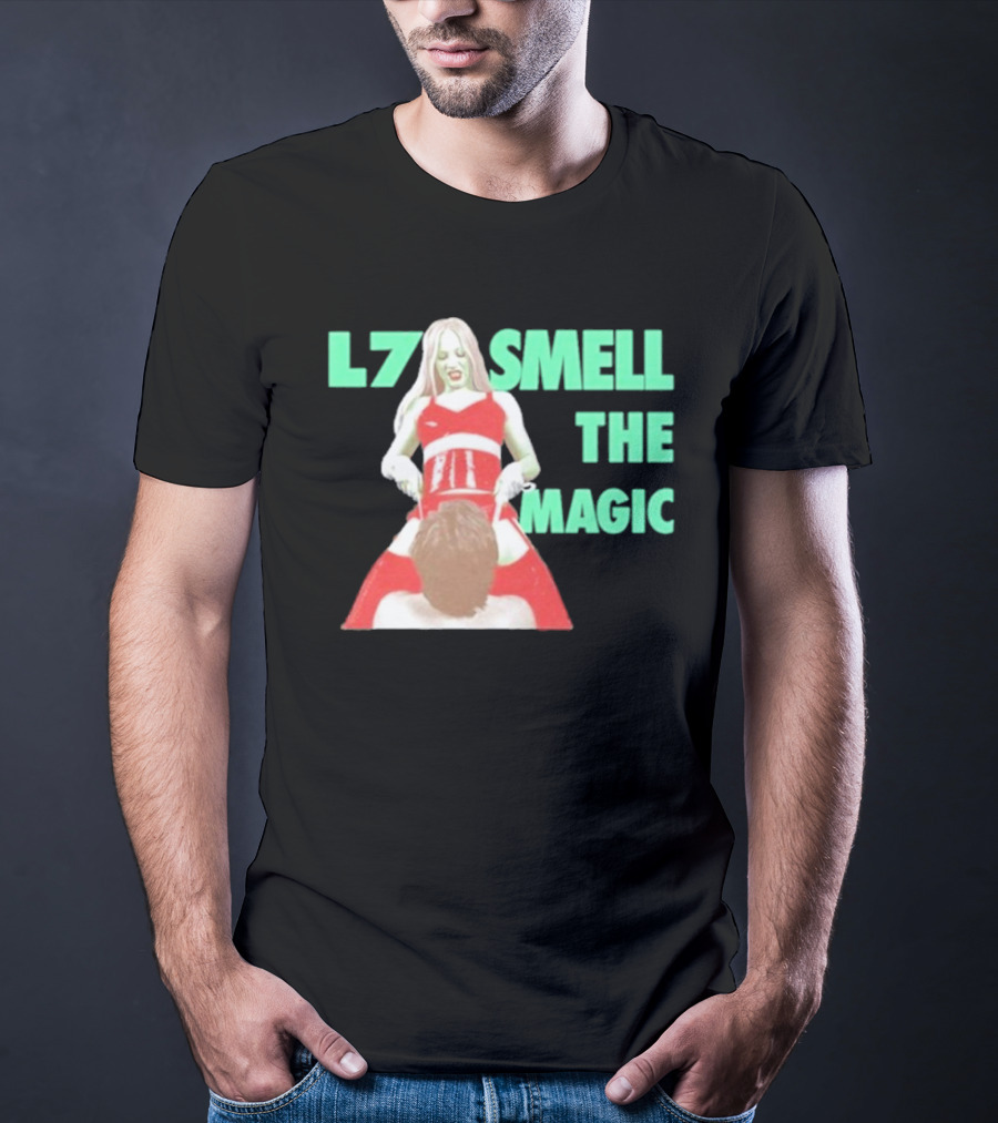L7 Smell The Magic Band Bold Retro T-Shirt