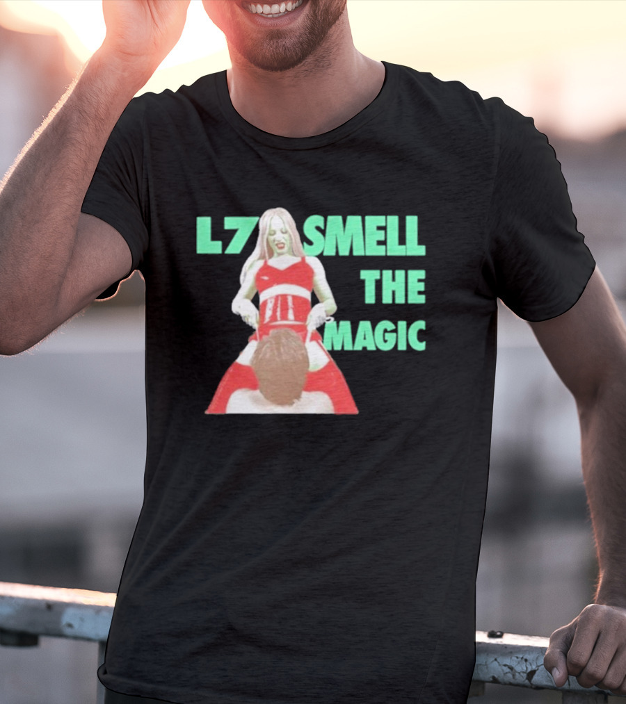 L7 Smell The Magic Band Bold Retro T-Shirt