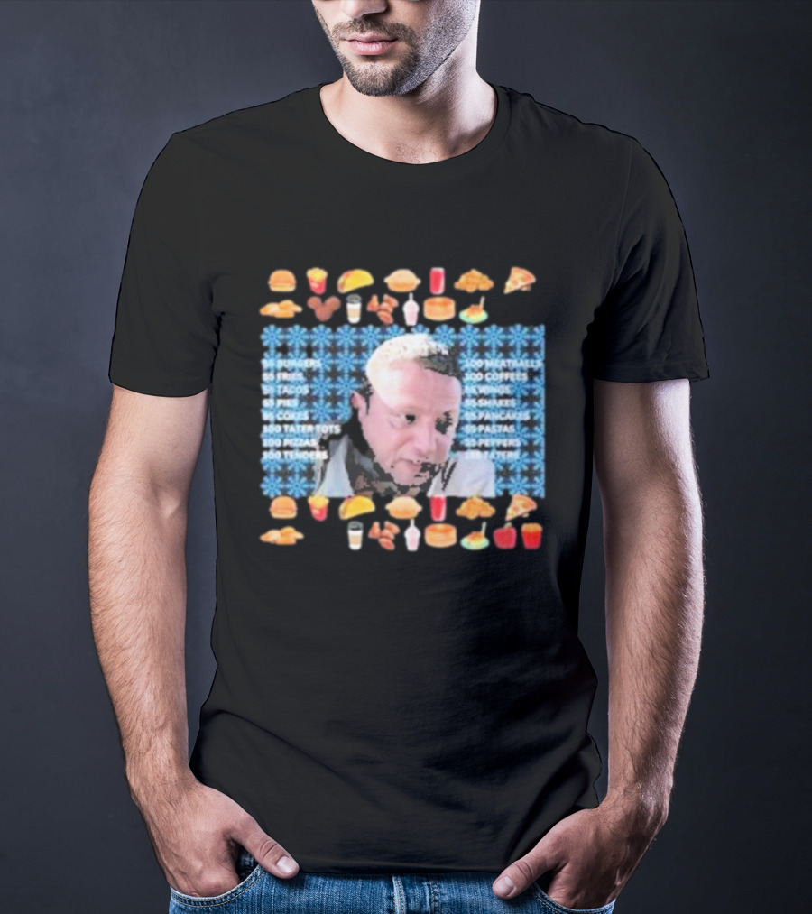 Tim Robinson 55 Burgers 55 Fries 55 Tacos 55 Pies 100 Tenders Ugly Christmas T-Shirt