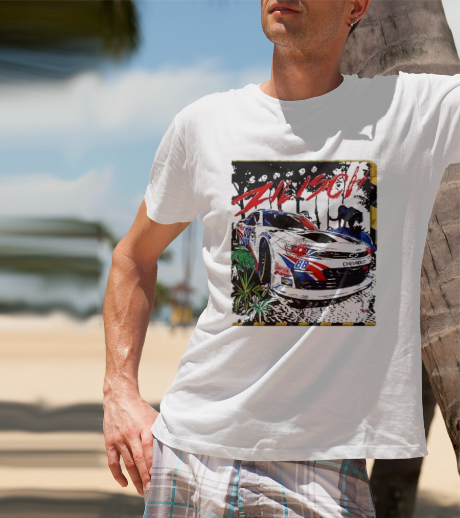 Zilisch 88 Chevrolet Racing Car Jungle Scene T-Shirt
