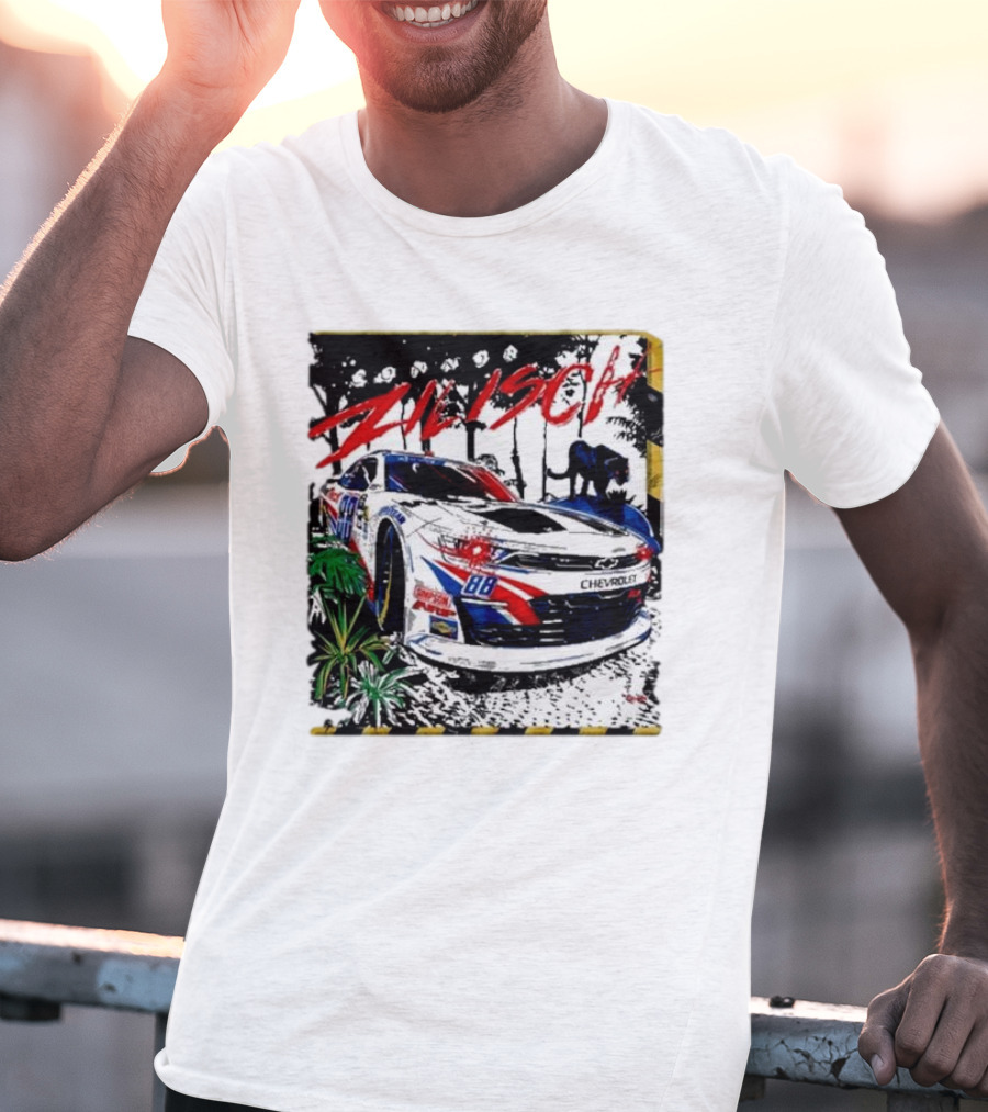 Zilisch 88 Chevrolet Racing Car Jungle Scene T-Shirt