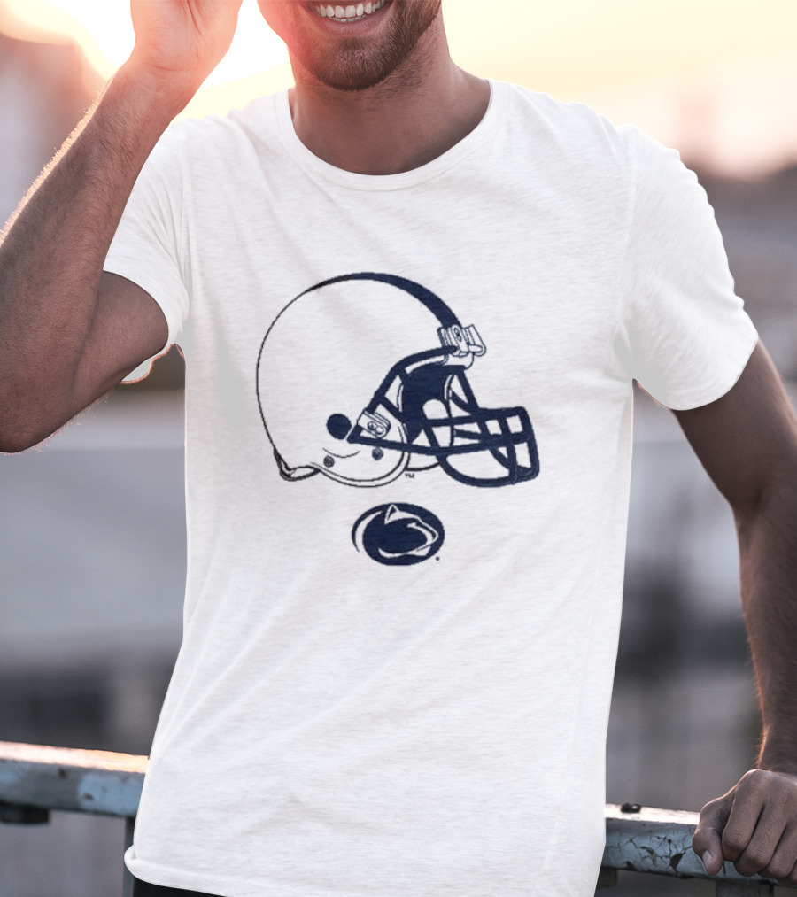 Penn State Nittany Lions Football White Helmet T-Shirt