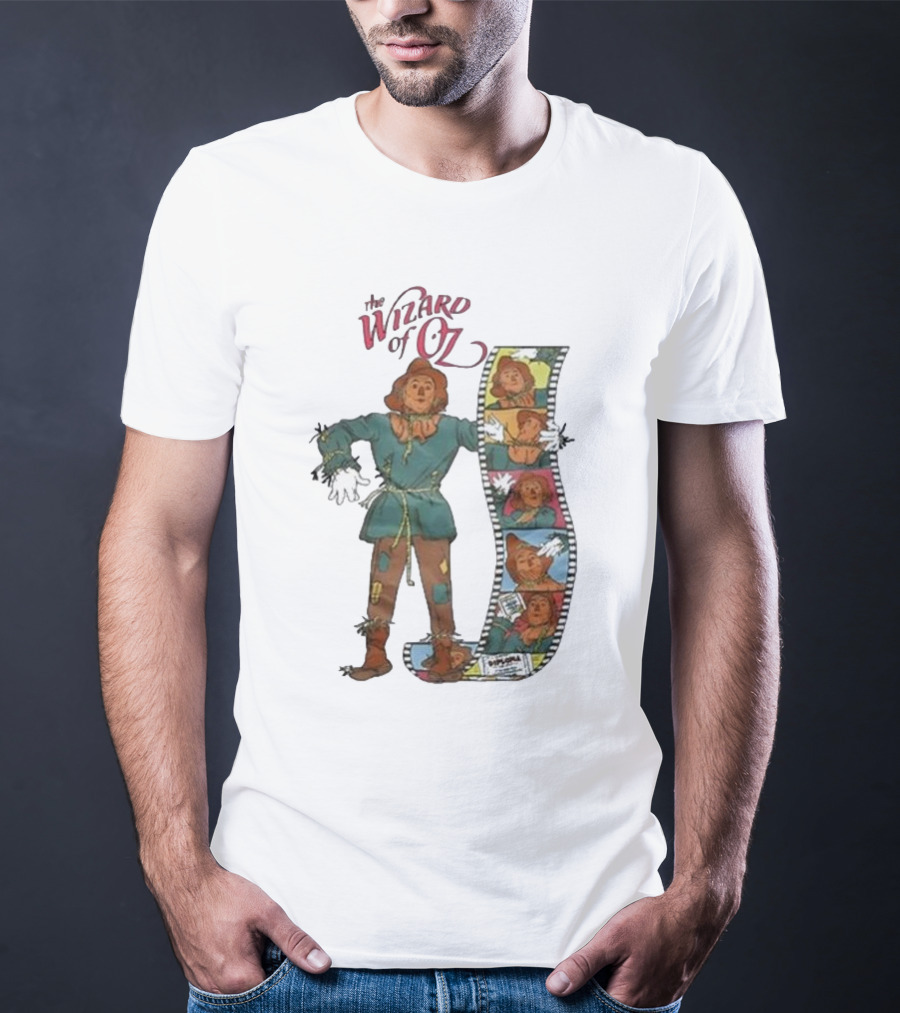 The Wizard Of Oz Movie Scarecrow Filmstrip If I Only Had A Brain T-Shirt